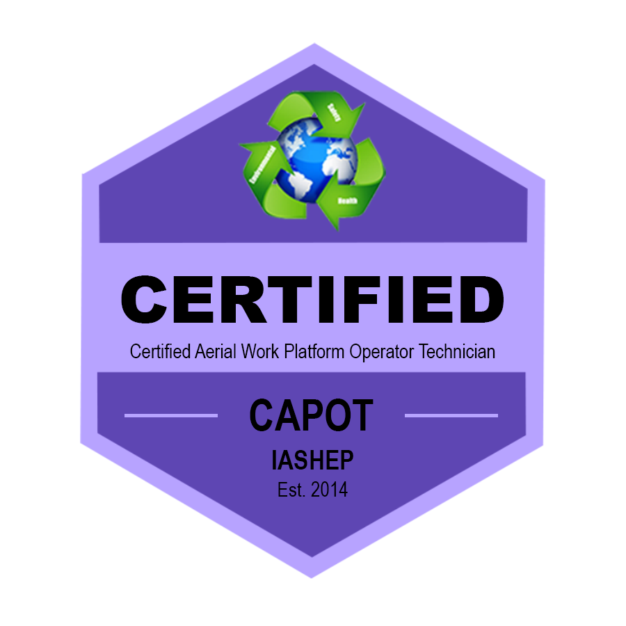 Certified Aerial Lift / Work Platform Operator Training badge